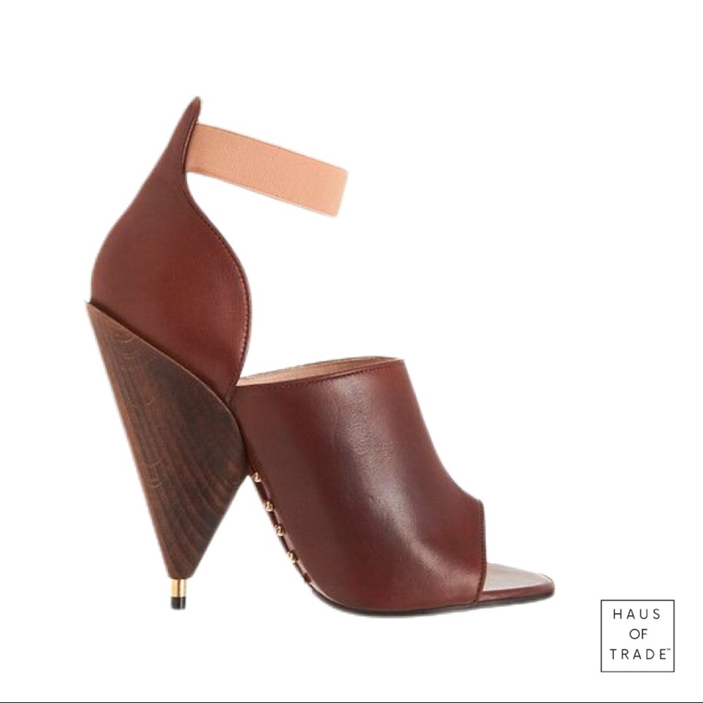 GIVENCHY Paris Wooden Cone Sandal Heels